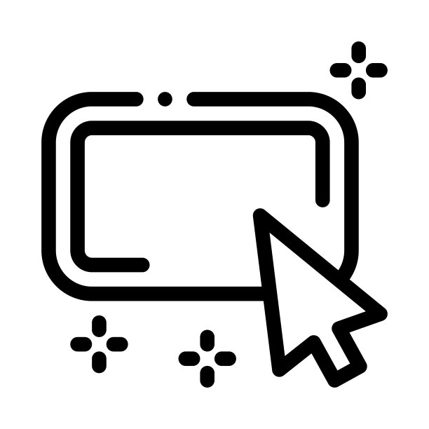点击优化按钮图标矢量轮廓插图图片下载