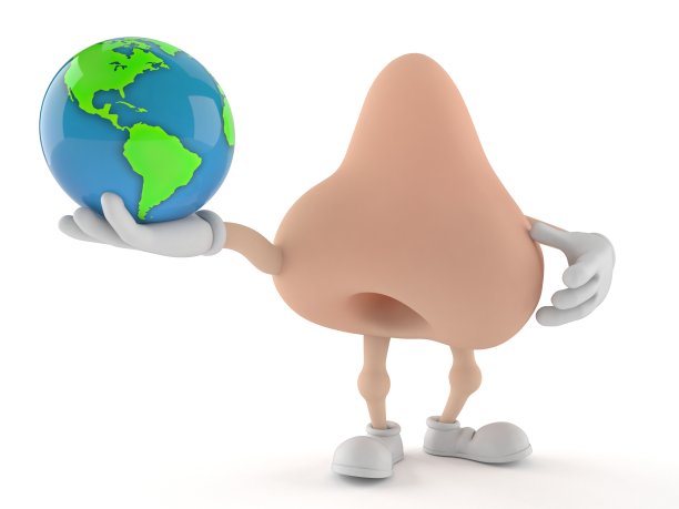 鼻子字符持有世界地球仪图片下载