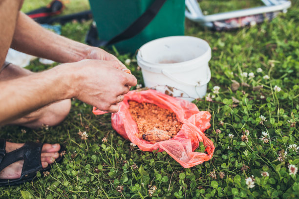 河岸上有一个渔夫图片下载
