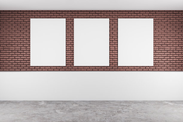 当代室内大厅与空海报图片下载