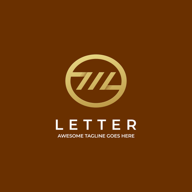 标志抽象字母与圈线艺术图片下载