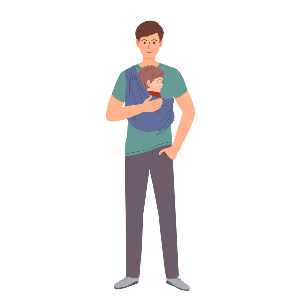 父亲抱着熟睡的孩子图片下载