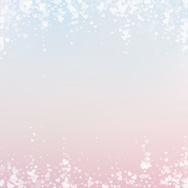 白心爱五彩纸屑情人节落下图片下载