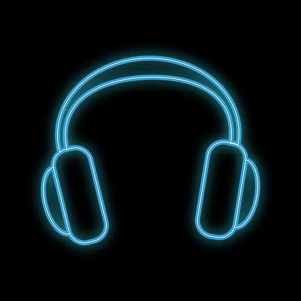 美丽的抽象霓虹灯明亮的发光图标图片下载