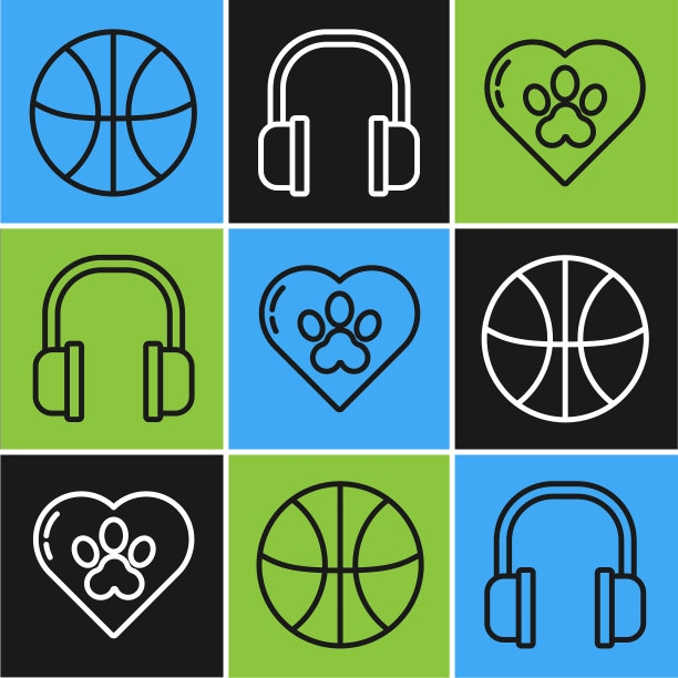 9、设线篮球球心与动物图片下载