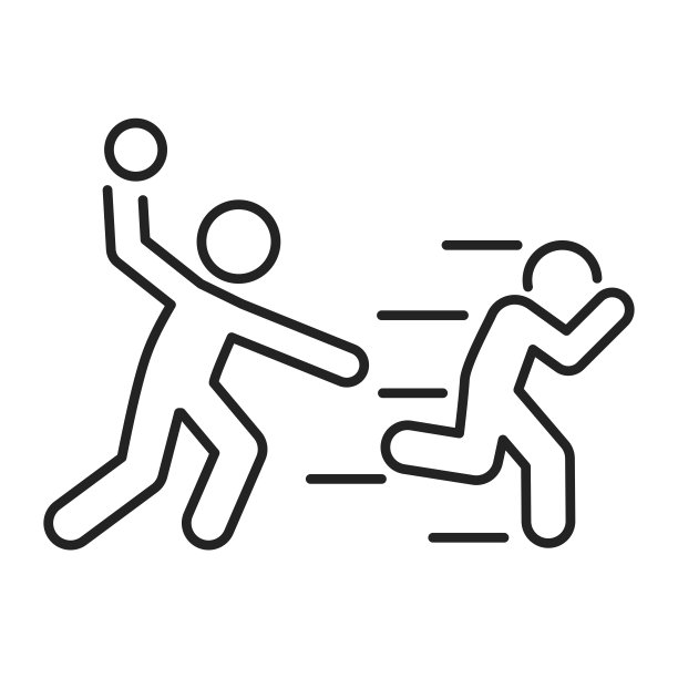 孩子之间的欺凌黑线图标。在学校被嘲笑和欺负的问题。孤立的向量元素。用于网页、手机应用、促销的轮廓象形图。图片下载