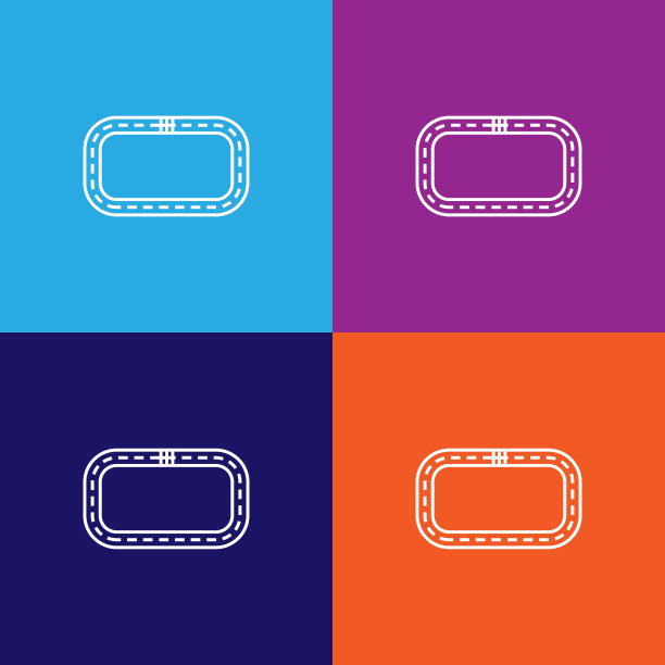 环形轨道图标。移动概念和web应用图标的竞速元素。细线图标用于网站设计和开发，应用程序开发。Premium图标上的彩色背景图片下载