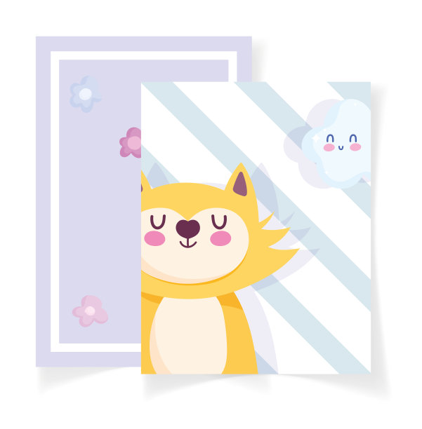 宝宝淋浴可爱的猫条纹背景庆祝，欢迎邀请模板图片下载