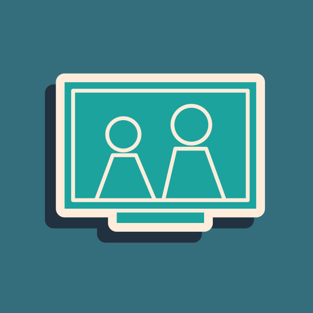 绿色相框上的表格图标隔离在蓝色图片下载