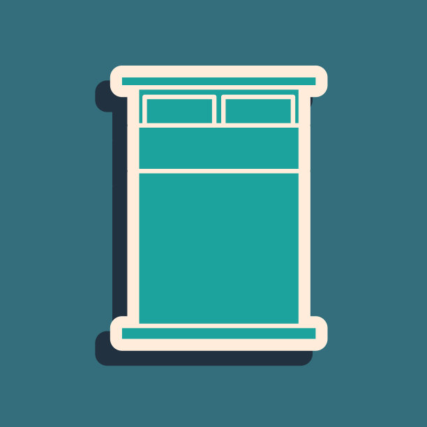 绿色大床为两人或一人图标孤立图片下载