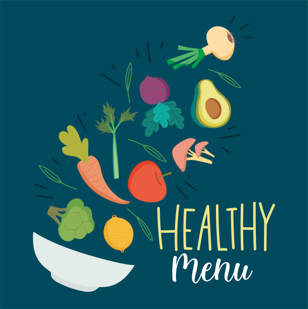 健康食品，新鲜水果蔬菜落碗营养饮食图片下载