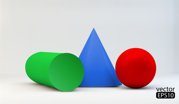 三维几何原语的矢量合成图片下载