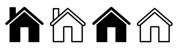 家图标集合。房子图标股票向量。应用程序和网站的Web home平面图标。一组home图标。矢量插图。图片下载