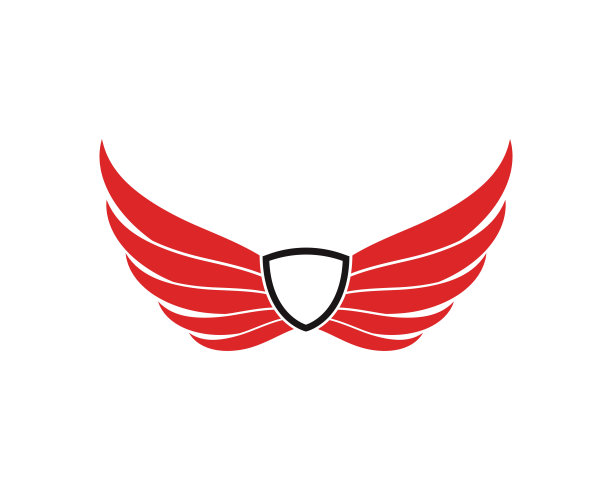 翼标志模板矢量图标和符号图片下载