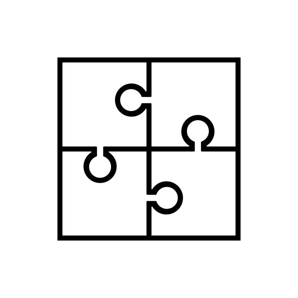 拼图图标平面矢量模板设计流行图片下载