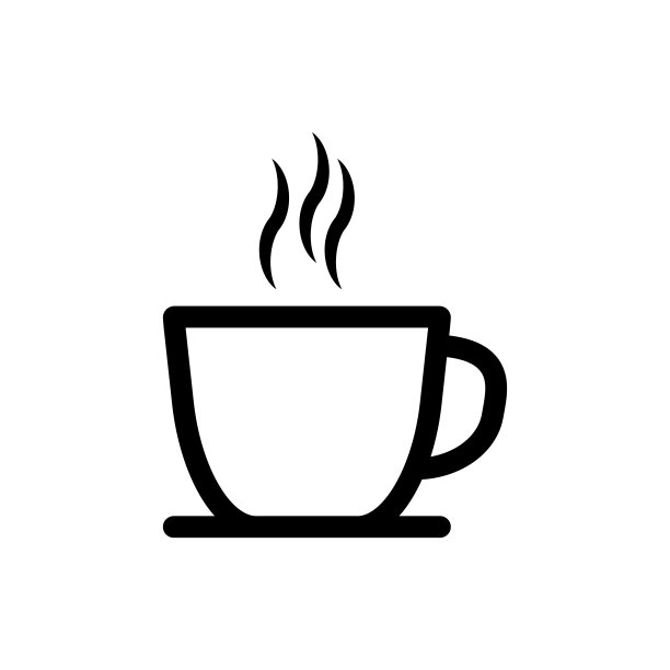 咖啡杯图标平面矢量模板设计流行图片下载