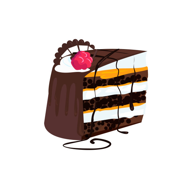 巧克力覆盆子蛋糕插图图片下载