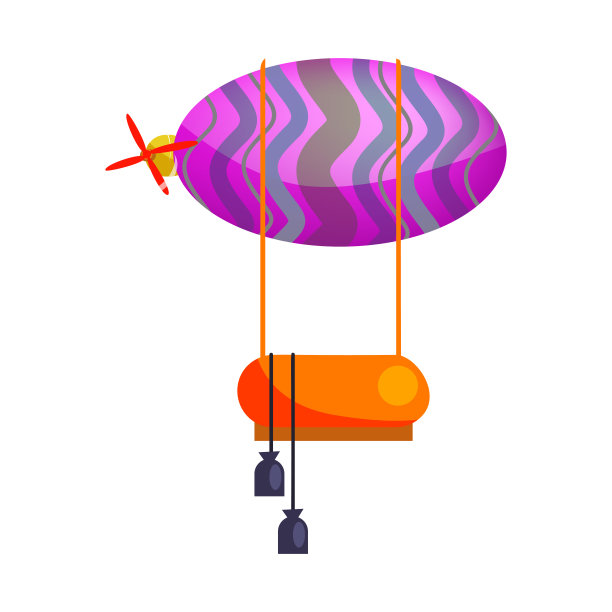 与马达隔离的热气球图片下载