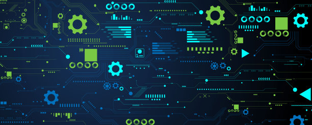 业务技术图标设置业务和技术矢量背景图片下载