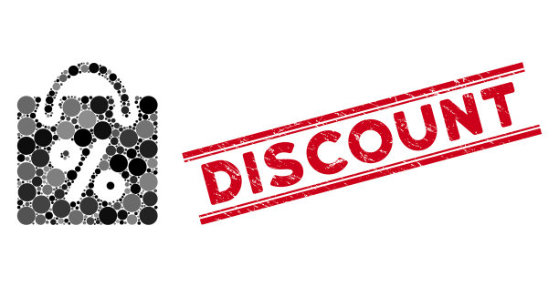 带有纹理的拼贴购物折扣图标图片下载