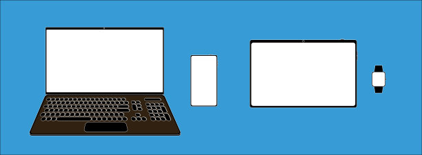 设置笔记本电脑，平板电脑，手机和智能手表图片下载