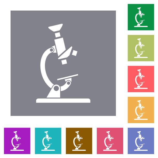 显微镜方形平面图标图片下载