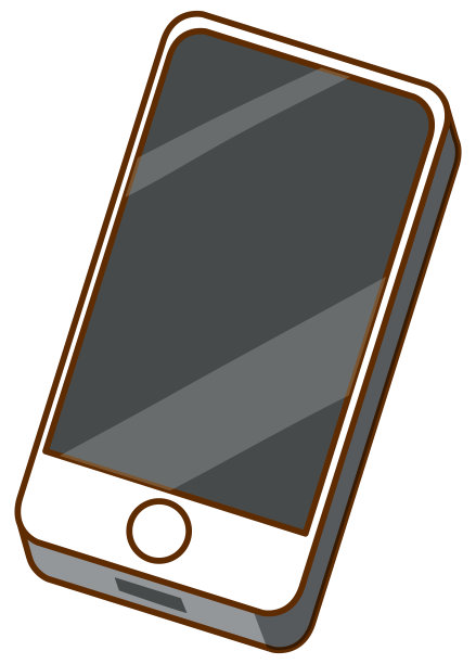 手机与触摸屏幕上的白色背景图片下载