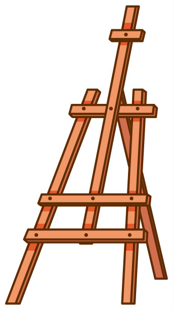 画布站在白色的背景上图片下载