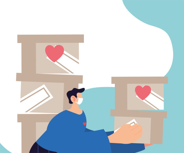 送货员向客户交付订单图片下载