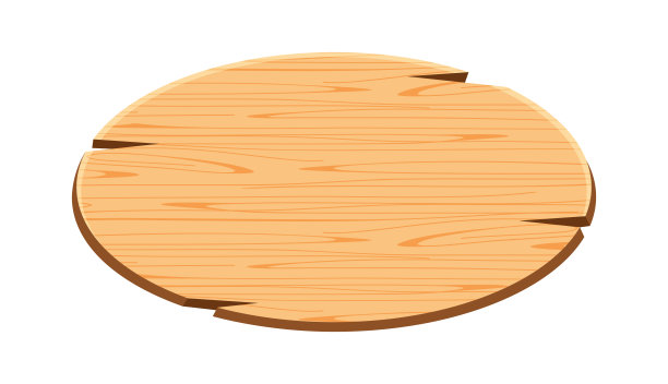 椭圆板为标识孤立上的白色，木标志为椭圆形，空木标牌为复制空间，圆形木标牌为留言文字，木板为棕色，木框卡通风格图片下载