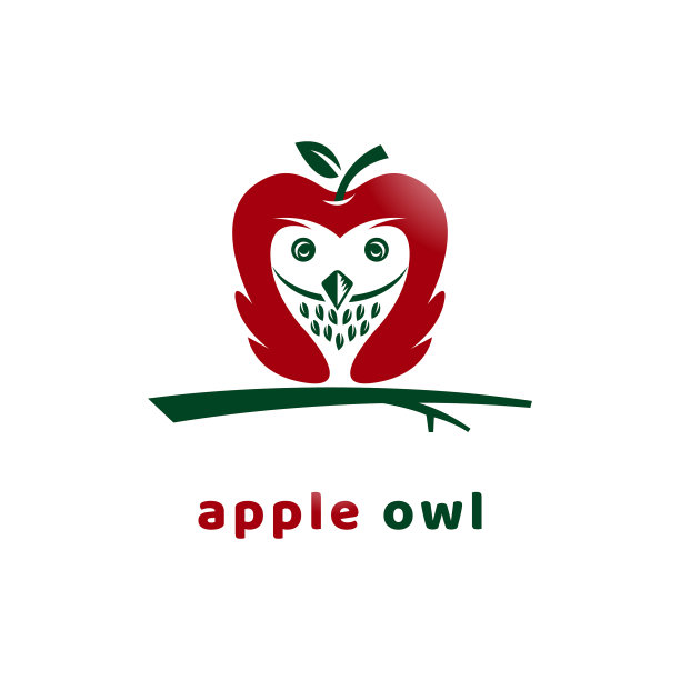 苹果猫头鹰标志图标图片下载