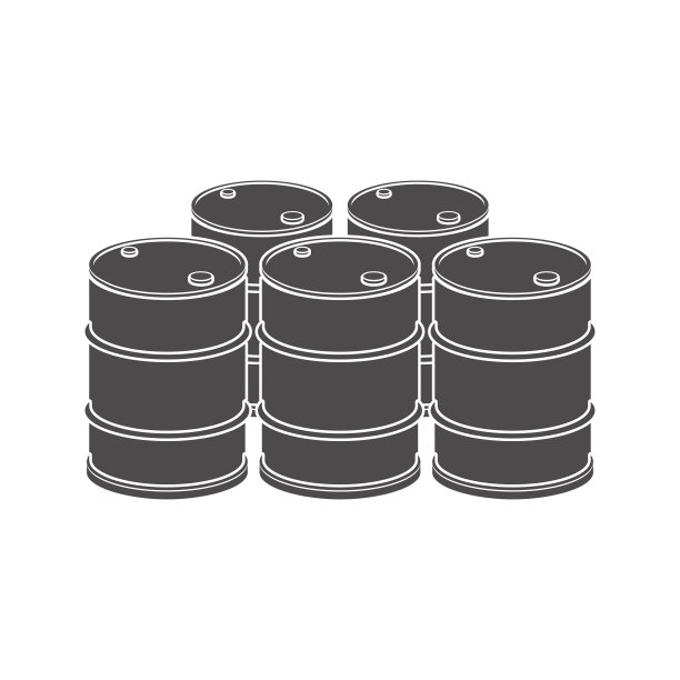 金属桶图标在平面风格。矢量插图。图片下载