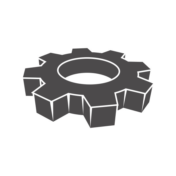 齿轮图标在平坦的风格。矢量插图。图片下载