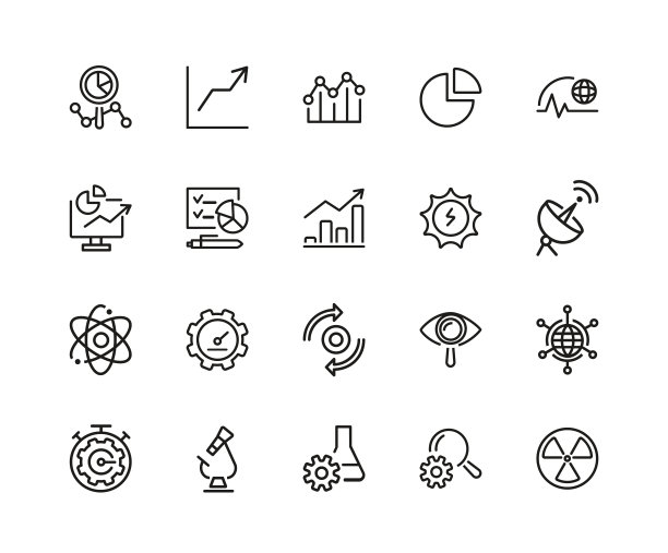 科学与发展图标集图片下载