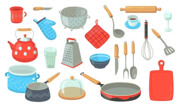 厨房用具组图片下载