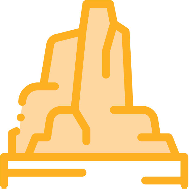 高山摩天大楼图标轮廓图片下载