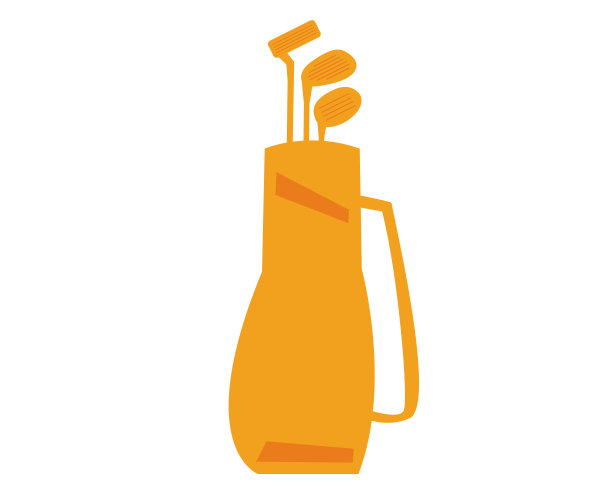 高尔夫俱乐部图标。矢量插图关于高尔夫。高尔夫球杆袋图片下载