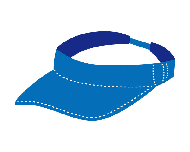 太阳遮阳板矢量插图，帽子。图片下载