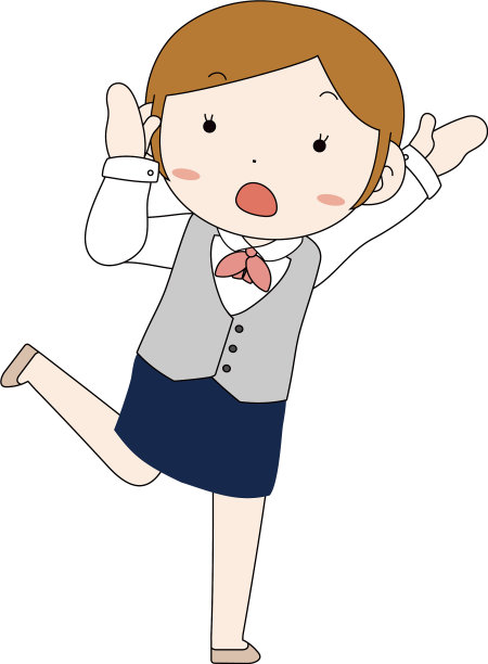 可爱的姿势可爱的女银行职员图片下载