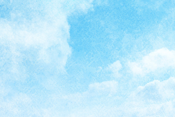 柔和的颜色夏天蓝色的天空和云抽象在垃圾水彩颜料的背景图片下载