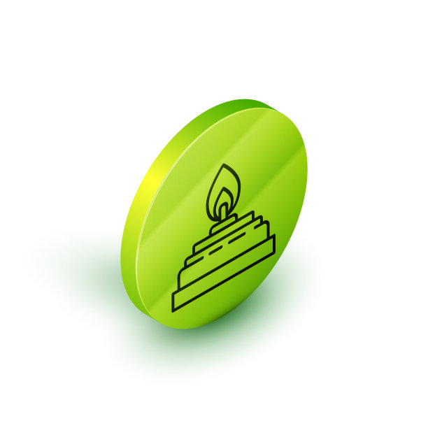 等距线酒精或酒精燃烧器图标图片下载