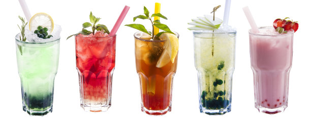 奶茶被孤立在白色的背景上图片下载