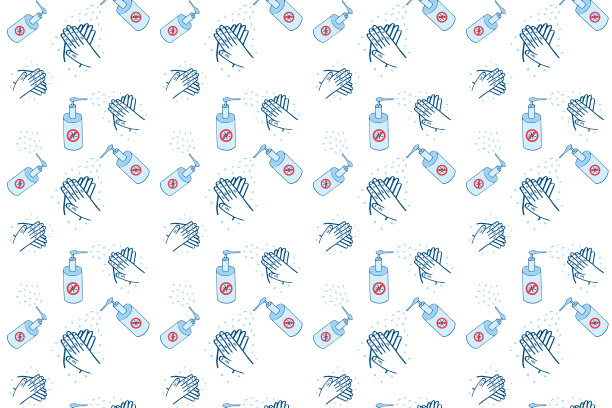 重复瓶中消毒剂的背景和手部消毒的过程。清洁你的手。图片下载