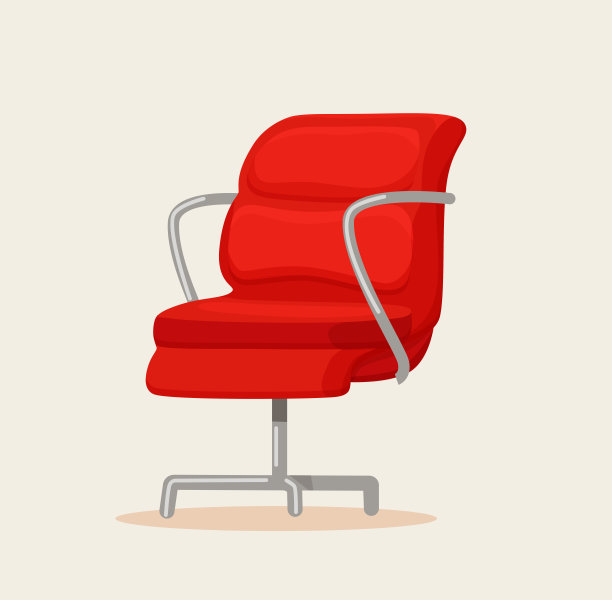 办公椅卡通矢量插图。图片下载
