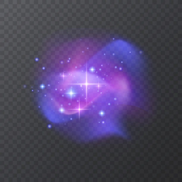 有星云和闪亮恒星的空间背景。星尘缤纷宇宙，幻彩银河，无限宇宙，星空图片下载