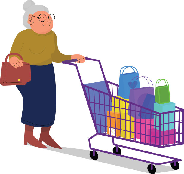 一个退休的白种老妇人图片下载