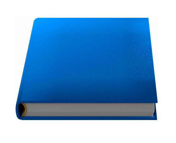 物体的三维插图-高度详细的蓝色闭书，知识天概念孤立在白色图片下载