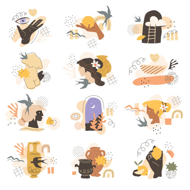 一组现代抽象场景图片下载