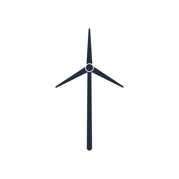 风力发电的图标。风车符号矢量插图图片下载
