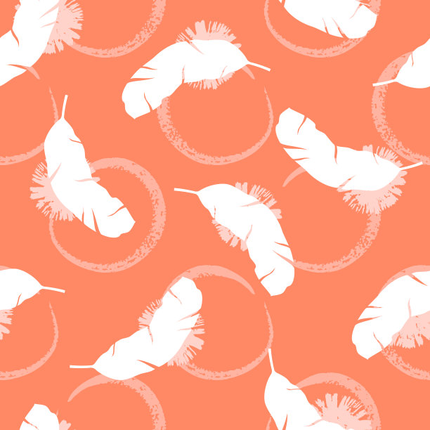 热带无缝格局与叶。矢量插图。图片下载